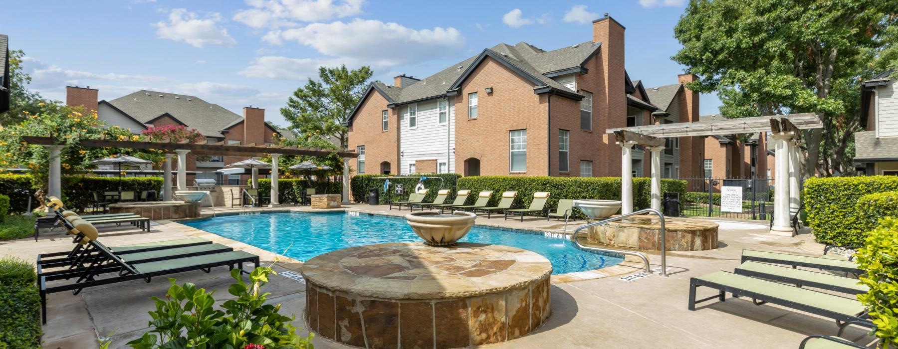 a large backyard with a pool